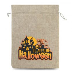 Halloween Burlap Bag (No.1) 40 x 55 cm - natural Large bags 40x55 cm