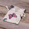 Pouches like linen with printing 10 x 13 cm - natural / butterfly Pet products