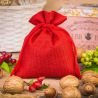 Burlap bags 12 x 15 cm - red Valentine's Day