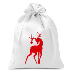 Satin bags 26 x 35 cm - Christmas - Deer Christmas bag