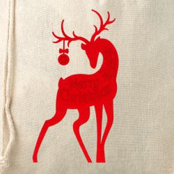 Bag like linen with printing 30 x 40 cm - natural / Christmas Deer All products