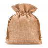 Burlap bag 10 cm x 13 cm - light brown Brown bags