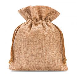 Burlap bag 13 cm x 18 cm - light brown Brown bags