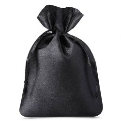 Satin bag 6 x 8 cm - black Small bags 6x8 cm