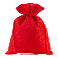 Burlap bag 15 cm x 20 cm - red Medium bags 15x20 cm