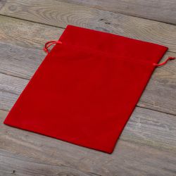Velvet pouch 30 x 40 cm - red Red bags