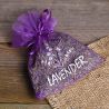 Organza bags 9 x 12 cm - purple dark with print (lavender) Lifehacks – clever ideas
