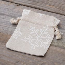 Pouches like linen with printing 13 x 18 cm - natural / snow Industries & Packaging for...