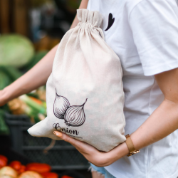Bag like linen with printing 30 x 40 cm - for onion (EN) Large bags 30x40 cm