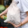 Bag like linen with printing 35 x 50 cm - for potatoes (PL) Bags with quick and easy closure