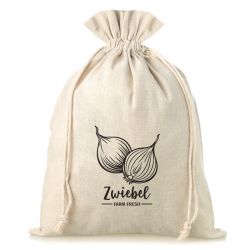 Bag like linen with printing 30 x 40 cm - for onion (DE) Large bags 30x40 cm