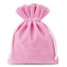 Velvet pouches 9 x 12 cm - light pink Pink bags