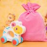 Velvet pouches 9 x 12 cm - light pink For children