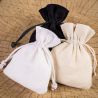 Cotton pouches 12 x 15 cm - black Cotton bags