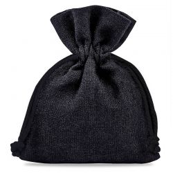 Cotton pouches 12 x 15 cm - black Small bags 12x15 cm