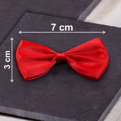 Fabric bows, sized 7 x 3 cm - red Cosmetics