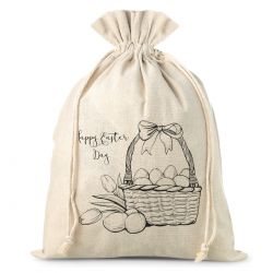 30 x 40 cm Bag like linen with a basket print Valentine's Day