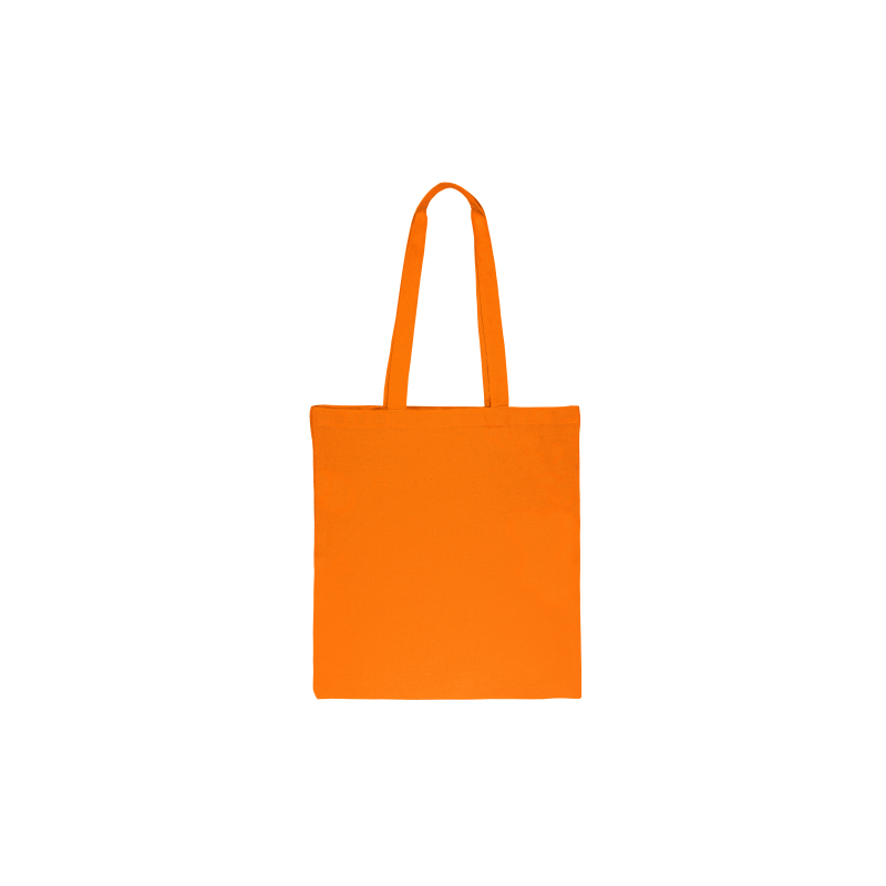 1 pc Cotton grocery tote bag 38 x 42 cm with long handles - orange 