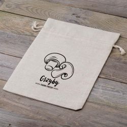 Bag like linen with printing 22 x 30 cm - for mushrooms Large bags