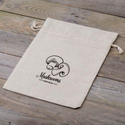 Bag like linen with printing 30 x 40 cm - for mushrooms Bags with quick and easy closure