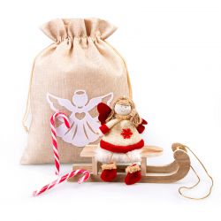 Burlap bags 18 x 24 cm - white angel All products