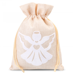 Burlap bags 15 x 20 cm - white angel Burlap bags / Jute bags