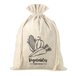 Bag like linen with printing 30 x 40 cm - for vegetables (EN) Shopping and kitchen storage solutions