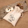 Bag like linen with printing 22 x 30 cm - for mushrooms Linen bags