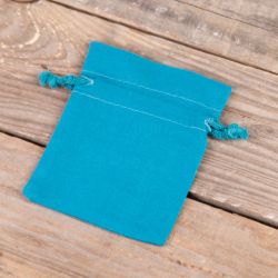 Cotton pouches 9 x 12 cm - turquoise All products
