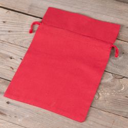 Cotton pouches 18 x 24 cm - red Red bags