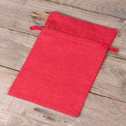 Cotton pouches 15 x 20 cm - red Women's Day