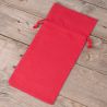 Cotton pouches 13 x 27 cm - red Red bags