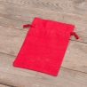 Cotton pouches 12 x 15 cm - red Christmas bag