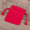 Cotton pouches 6 x 8 cm - red Women's Day