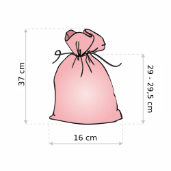 Cotton pouches 16 x 37 cm - red Medium bags