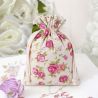 Bags like linen with printing 22 x 30 cm - natural / roses On the move
