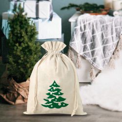 Linen bag 30 x 40 cm - Christmas Natural light bags