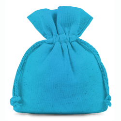Cotton pouches 9 x 12 cm - turquoise Turquoise bags