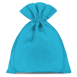 Cotton pouches 18 x 24 cm - turquoise Turquoise bags