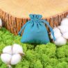 Cotton pouches 9 x 12 cm - turquoise Cotton bags