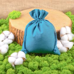 Cotton pouches 18 x 24 cm - turquoise Medium bags 18x24 cm