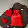 Satin bags 15 x 20 cm - red Valentine's Day