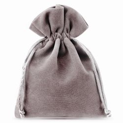 Velvet pouches 8 x 10 cm - silver Christmas bag