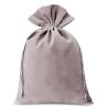 Velvet pouches 26 x 35 cm - silver Large bags 26x35 cm