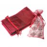 Organza bags 13 x 27 cm - burgundy Christmas bag