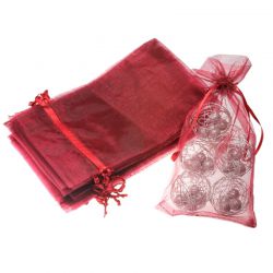 Organza bags 16 x 37 cm - burgundy Lifehacks – clever ideas