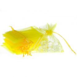 Organza bags 11 x 14 cm - yellow Table decoration