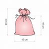 Burlap bag 15 cm x 20 cm - light pink For children