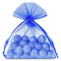 Organza bags 8 x 10 cm - blue Blue bags