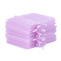 Organza bags 8 x 10 cm - light purple Lavender pouches